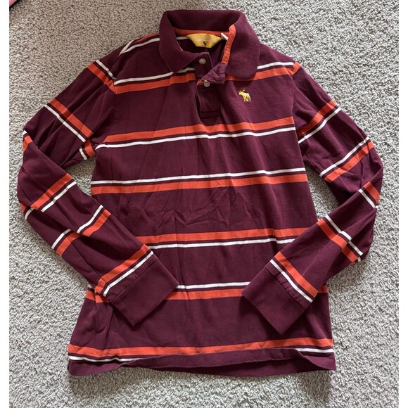 Vintage Y2K boy’s Abercrombie long sleeve collared polo - Picture 1 of 2